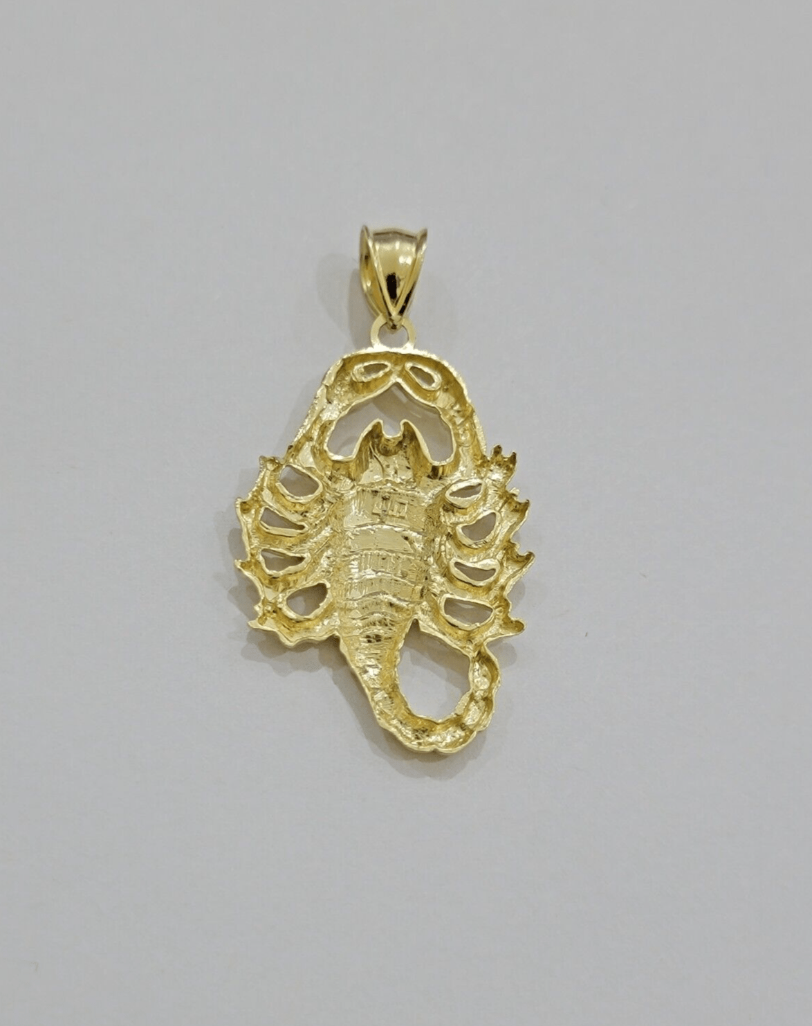 10k Scorpio Charm Pendant 1.8'' Real 10kt Yellow Gold For Chain & Necklace SALE - GoldenlinQ